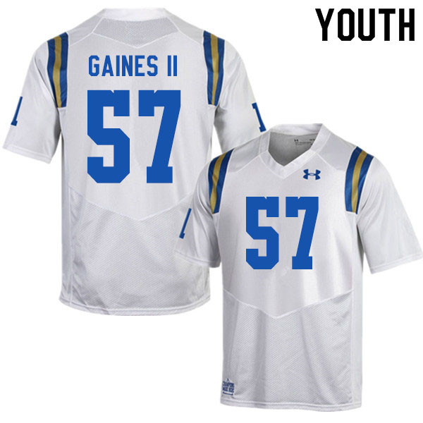 Youth #57 Jon Gaines II UCLA Bruins College Football Jerseys Sale-White - Click Image to Close